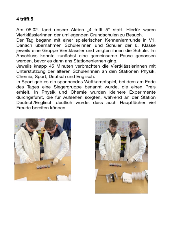 4 trifft 5 Artikel 2026