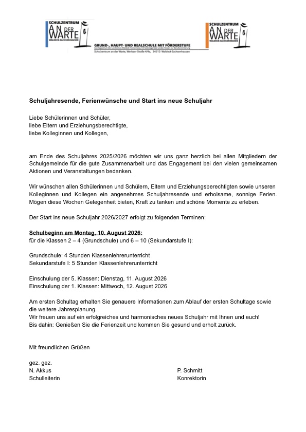 Schuljahresende 25 26