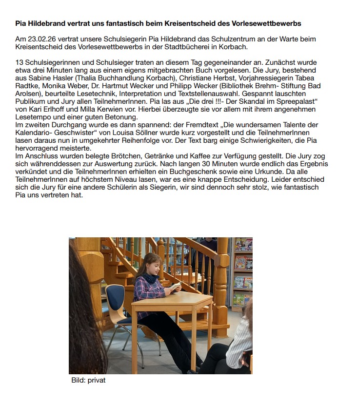 Vorlesewettbewerb 2026
