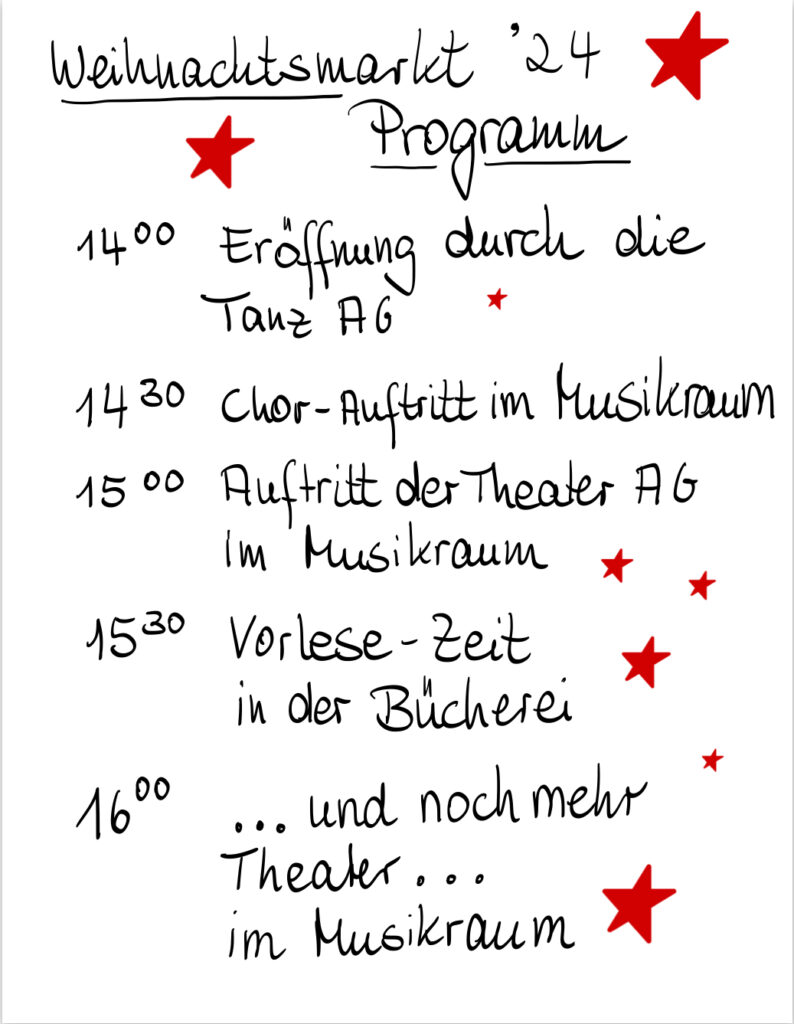 Weihnachtsmarkt Programm