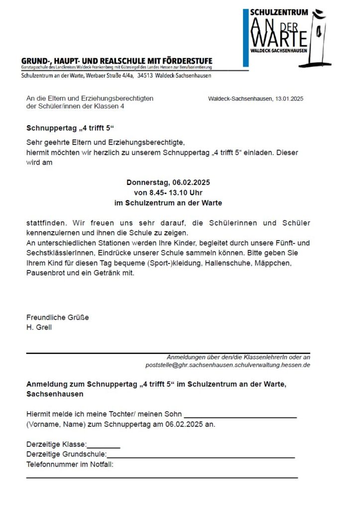 2025 02 06 Schnuppertag am Schulzentrum