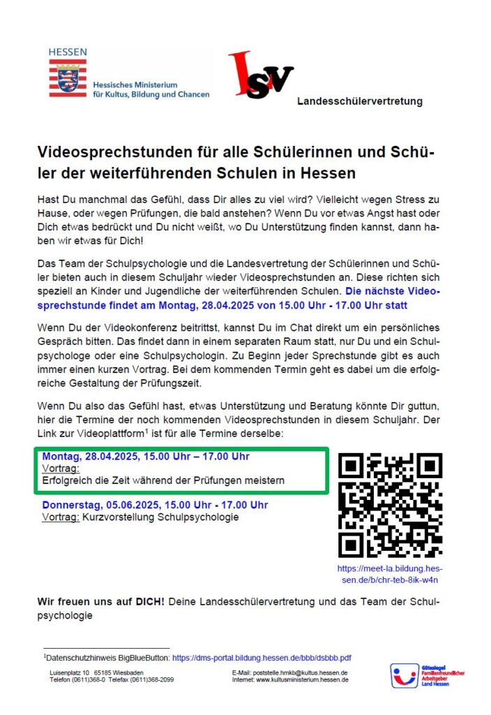 2025 04 22 Videosprechstunde