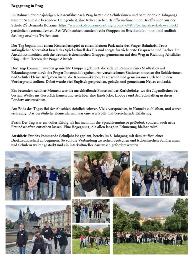2025 06 05 Klassenfahrt nach Prag